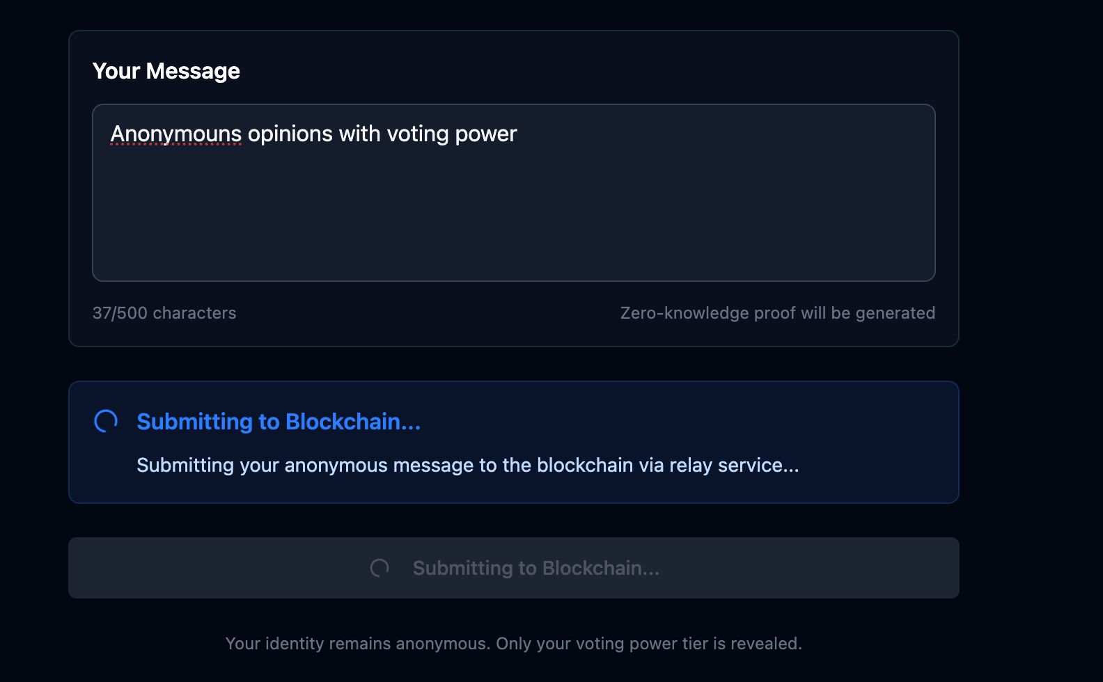 privacy preserving voting dao zero knowledge proofs