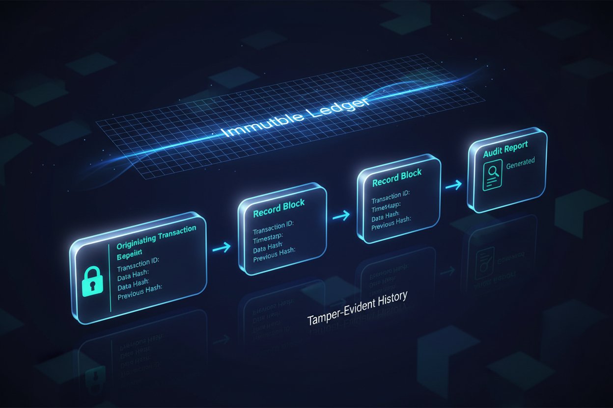 blockchain audit trail graphic