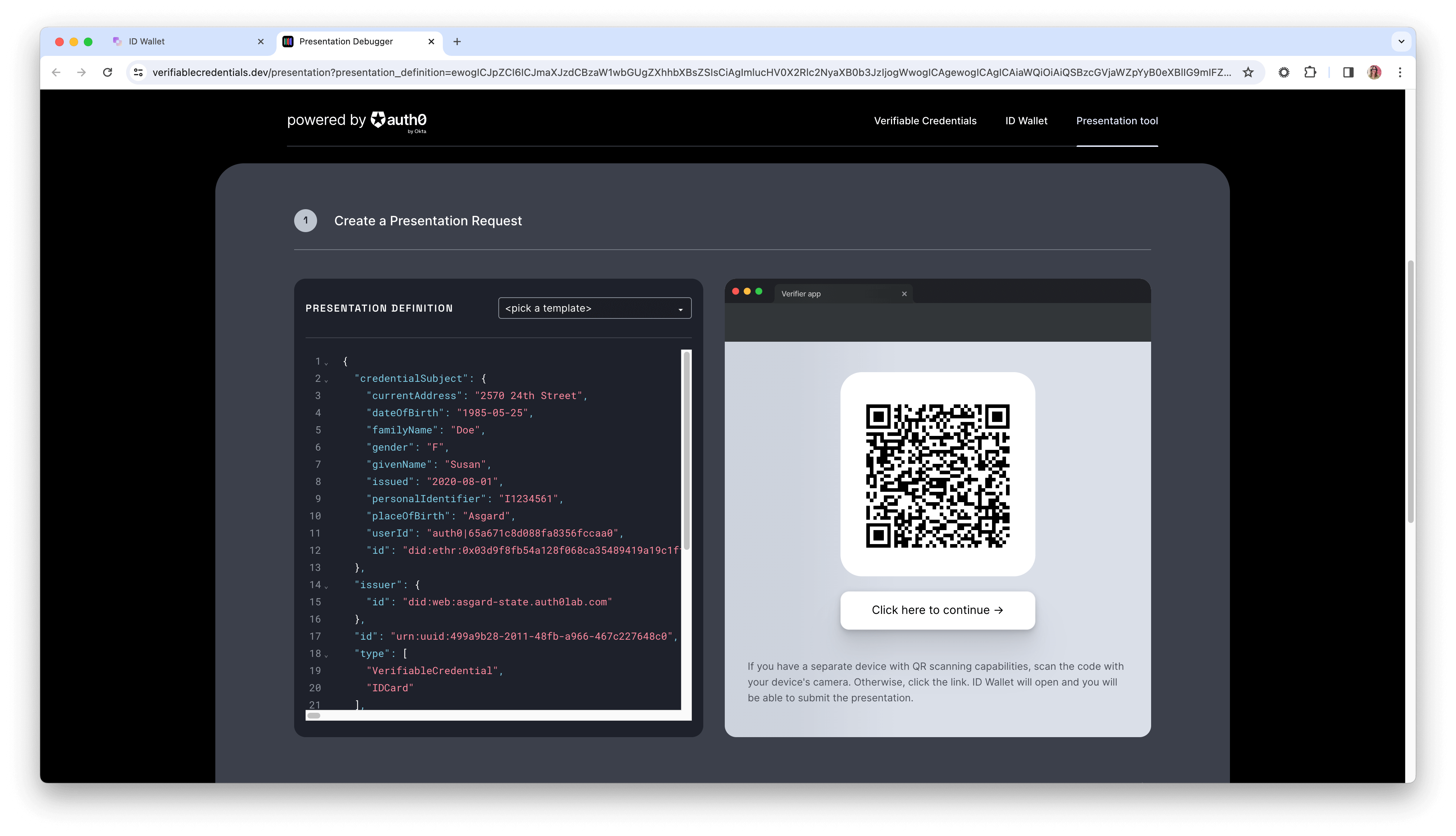 DID VC verifiable credentials proof
