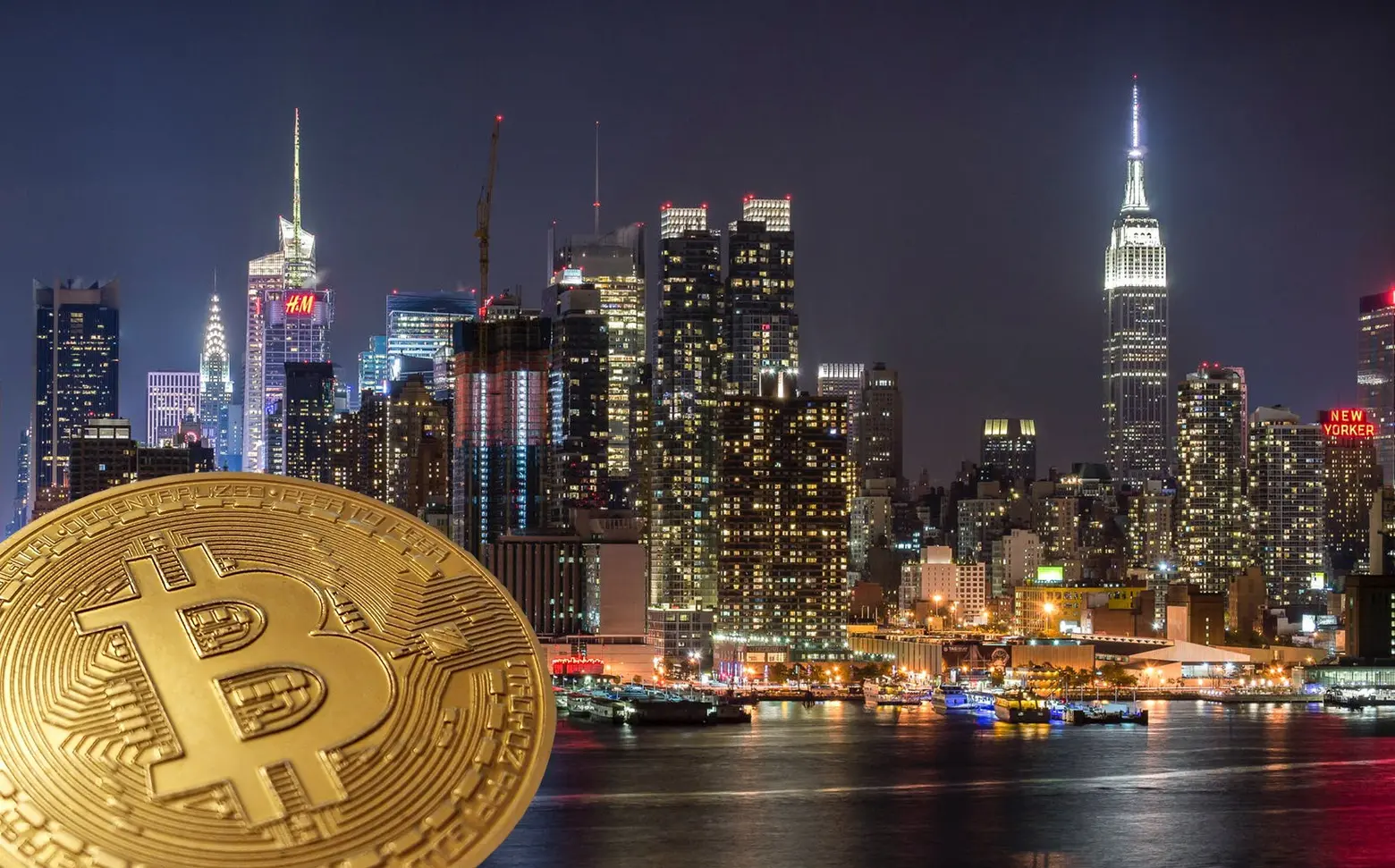 New York City skyline real estate blockchain