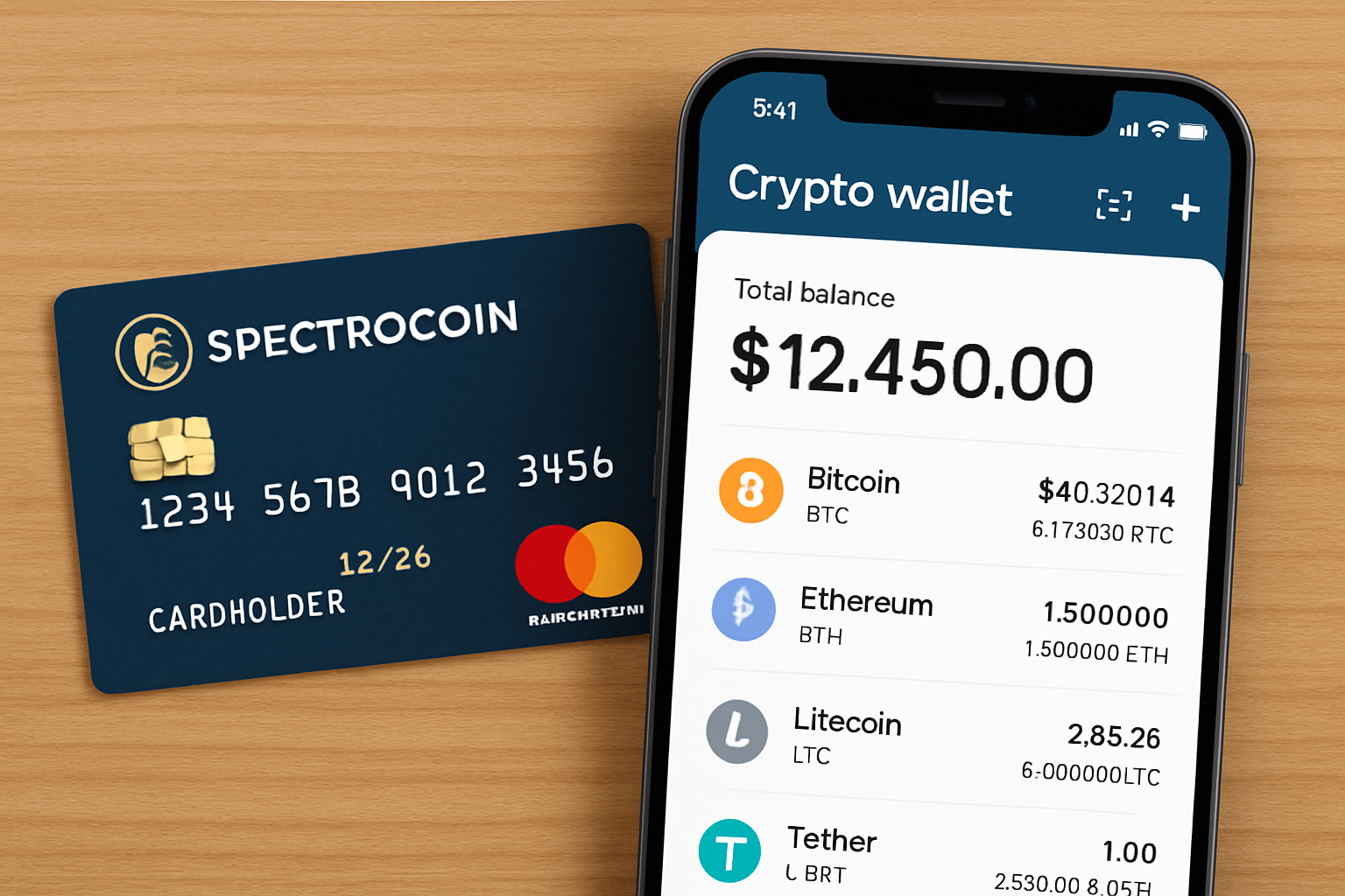 SpectroCoin Prepaid Card with crypto wallet