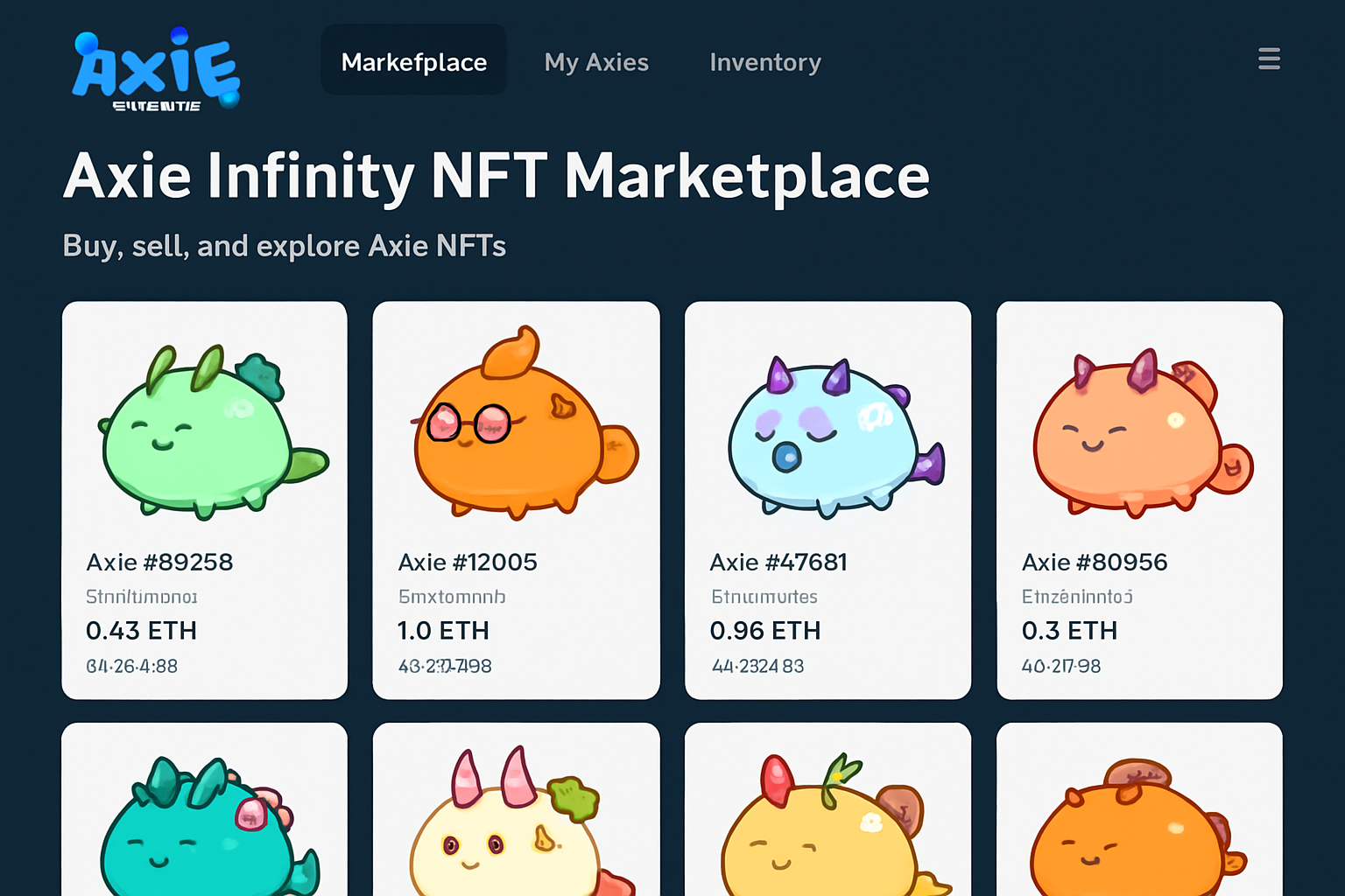 Axie Infinity NFT marketplace