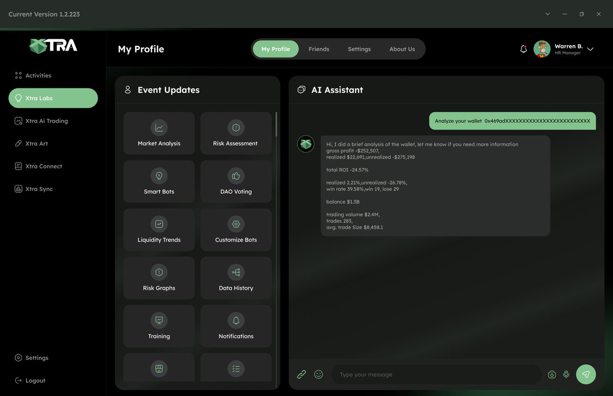 Wallchain application-level integration screenshot
