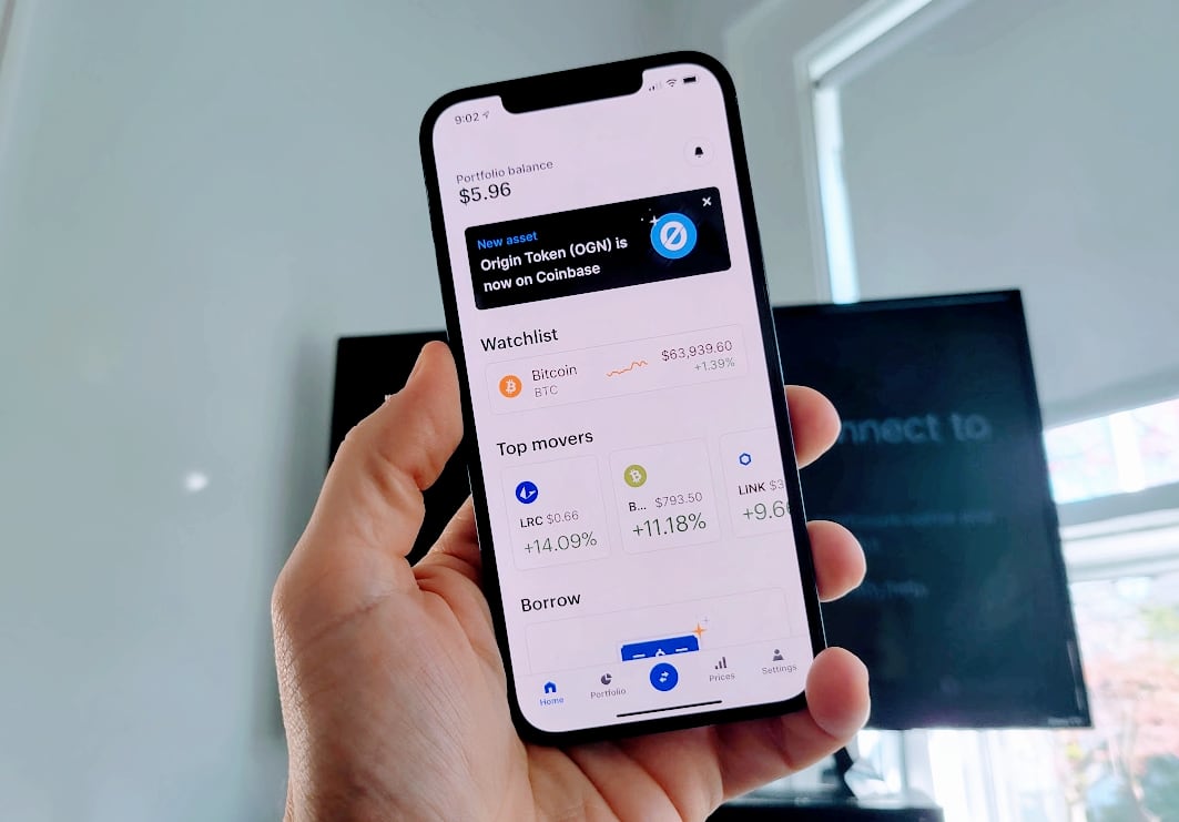 Coinbase portfolio tracking mobile