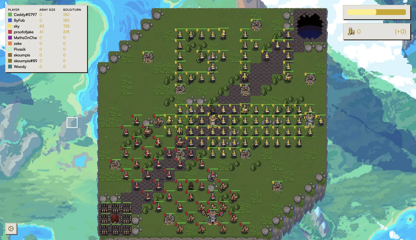 Sky Strife on-chain RTS game artwork