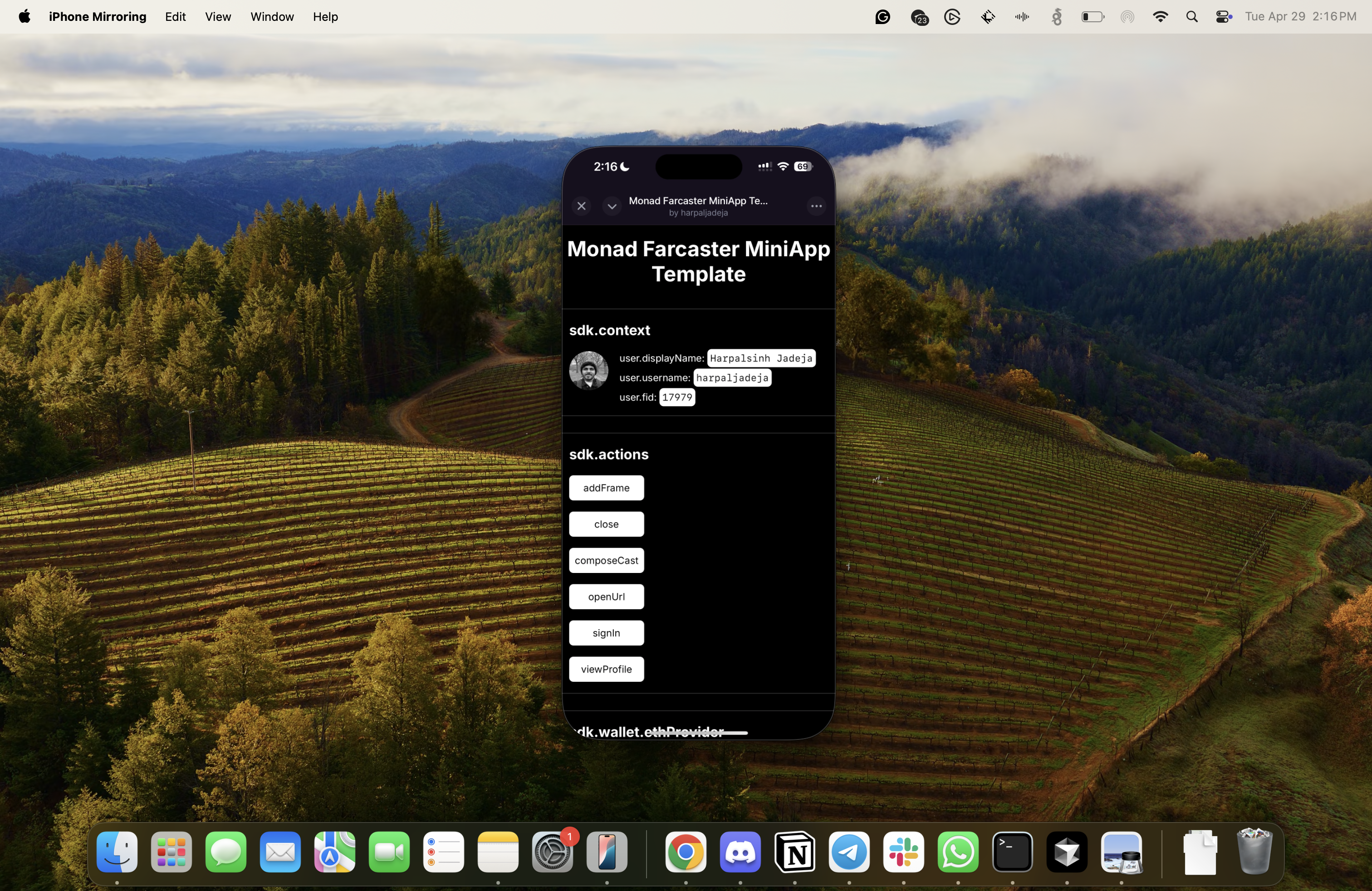 MonadSpin Base miniapp screenshot