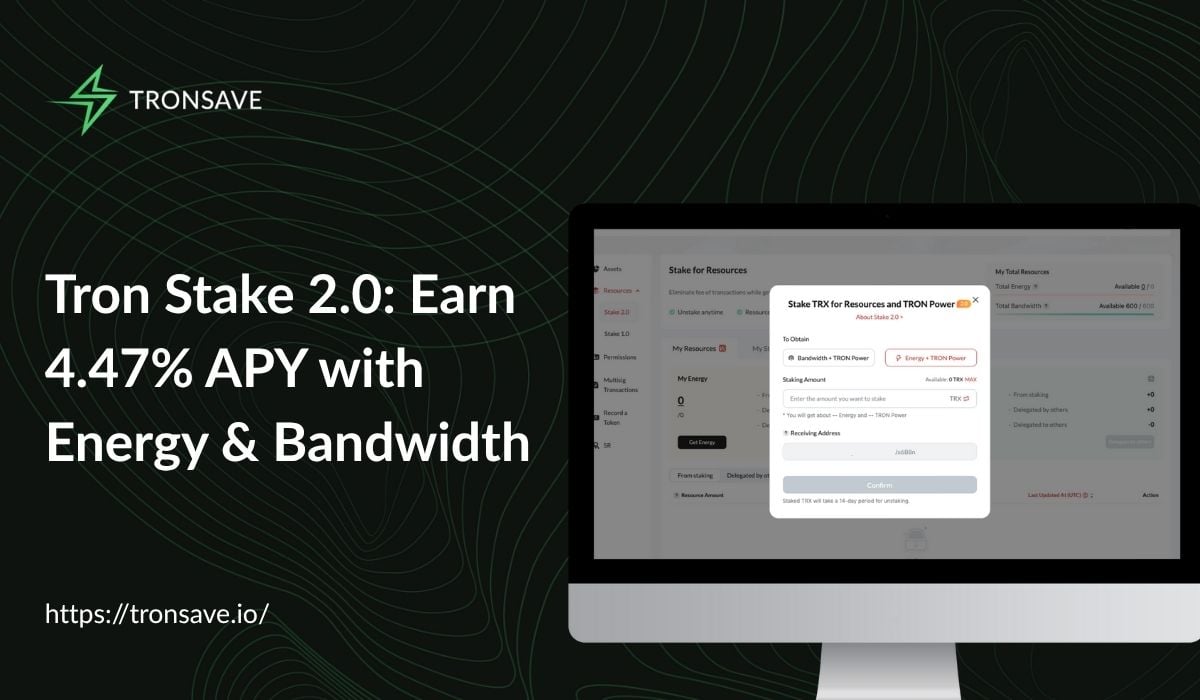 TRON Stake 2.0 interface in Ledger Live