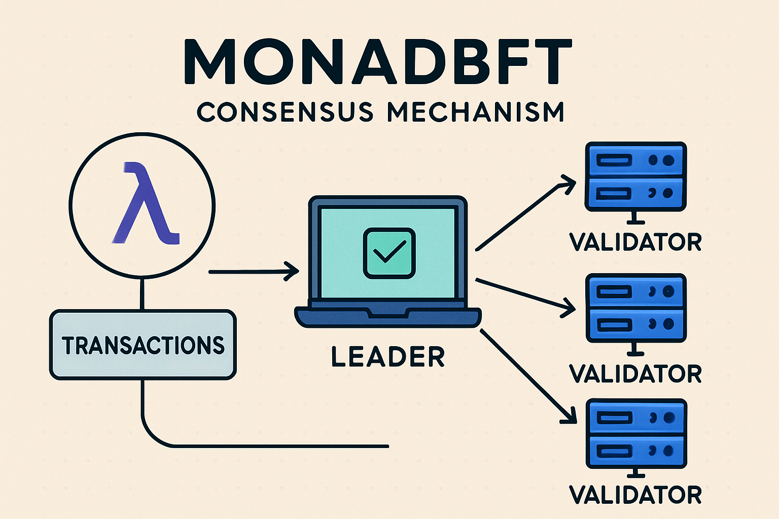 MonadBFT consensus mechanism illustration