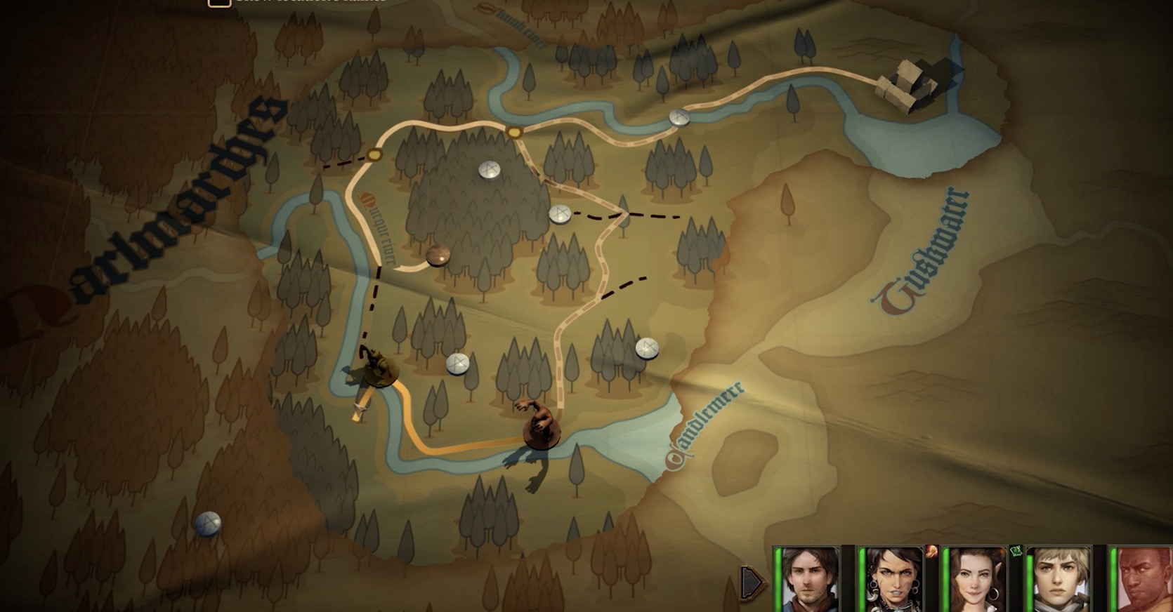 Pathfinder Kingmaker exploration map