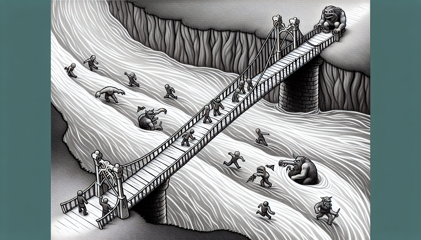 blockchain cross-chain bridge illustration