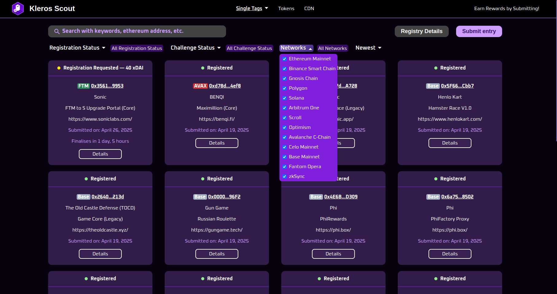 Shutter Network shielded voting interface