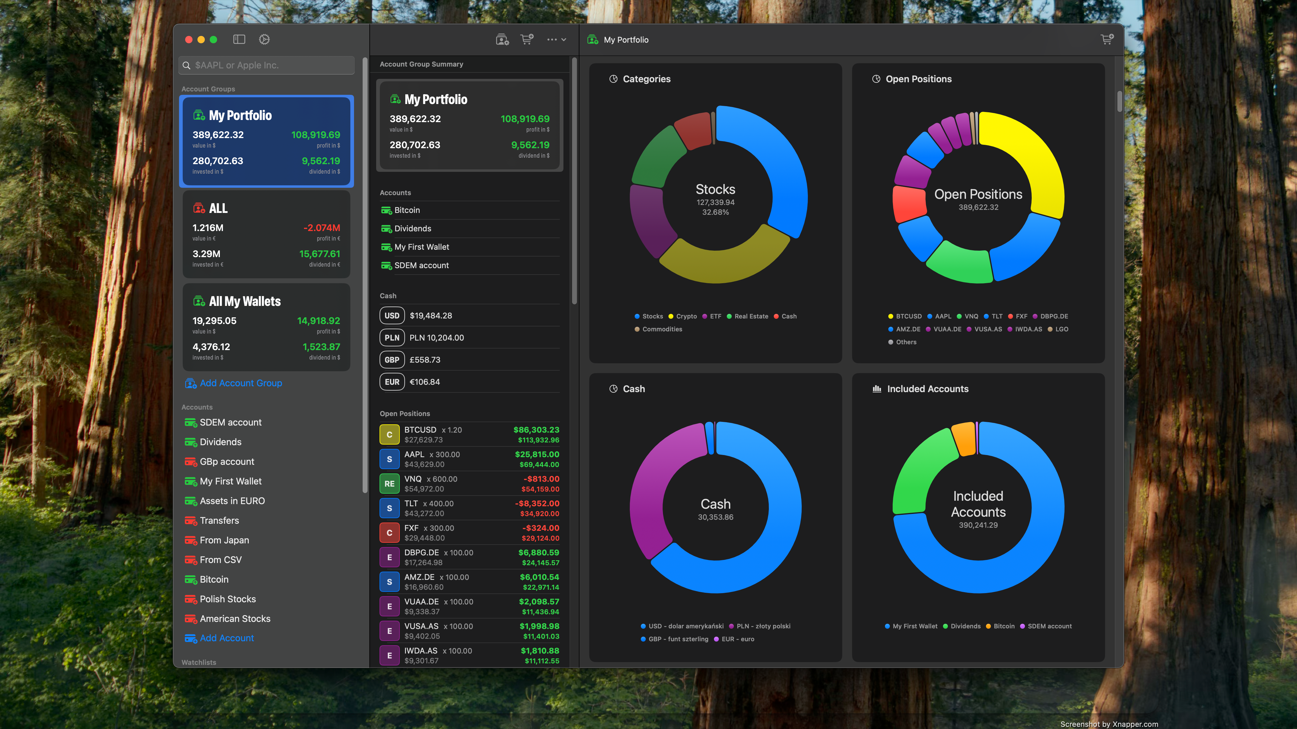 crypto-backed ETF portfolio tracking dashboard