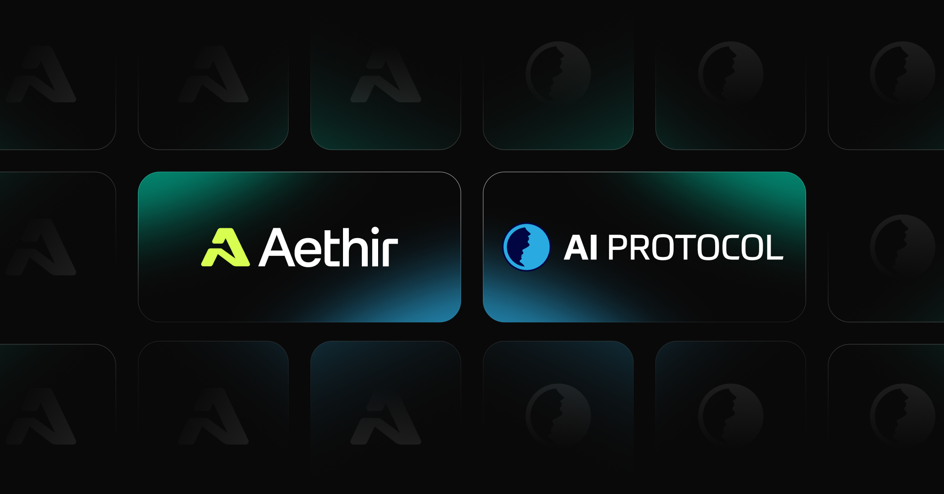 Decentralized GPU network diagram illustrating DePIN projects pooling idle consumer hardware like RTX GPUs for AI inference workloads, featuring Render Network, Aethir, and Kuzco clusters