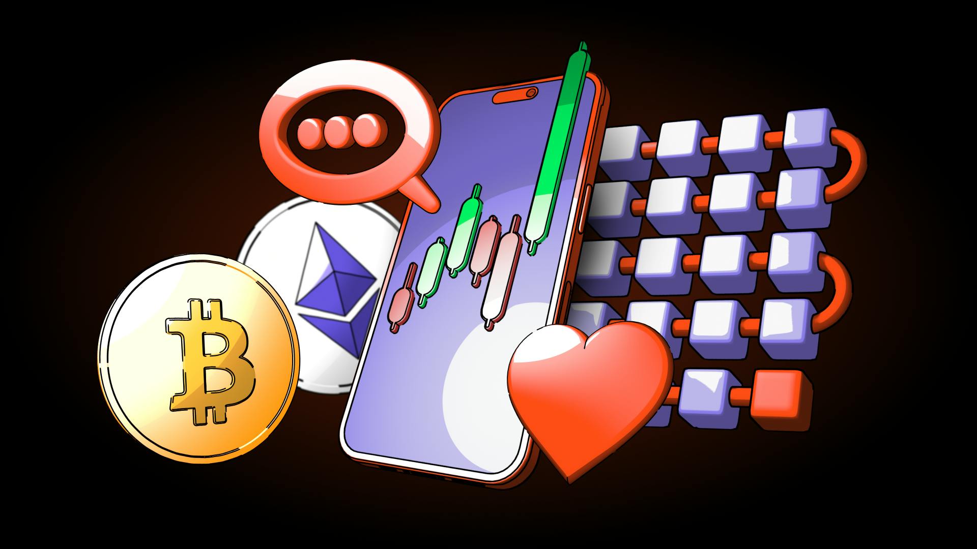 Developer working on a laptop with Base blockchain logo and SocialFi icons, representing decentralized app development