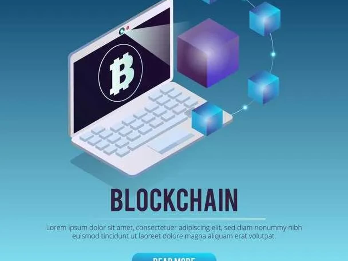Developers collaborating on deploying a blockchain app-chain using rollup technology in a modern workspace