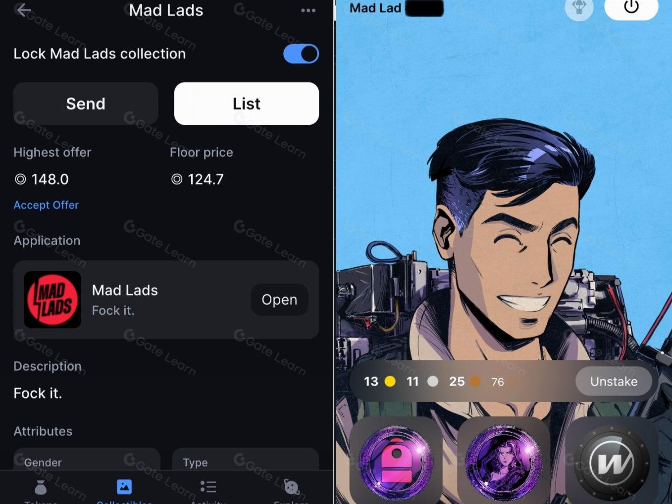 Backpack Wallet xNFT interface screenshot