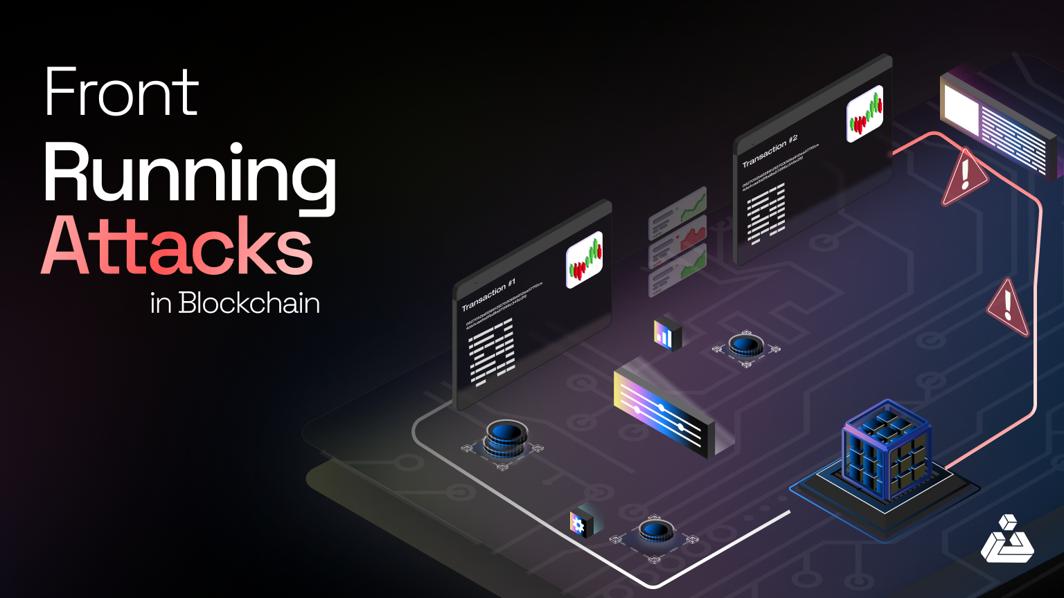 Diagram of a Uniswap sandwich attack in Ethereum DeFi showing front-run transaction, victim user transaction, and back-run transaction exploiting MEV