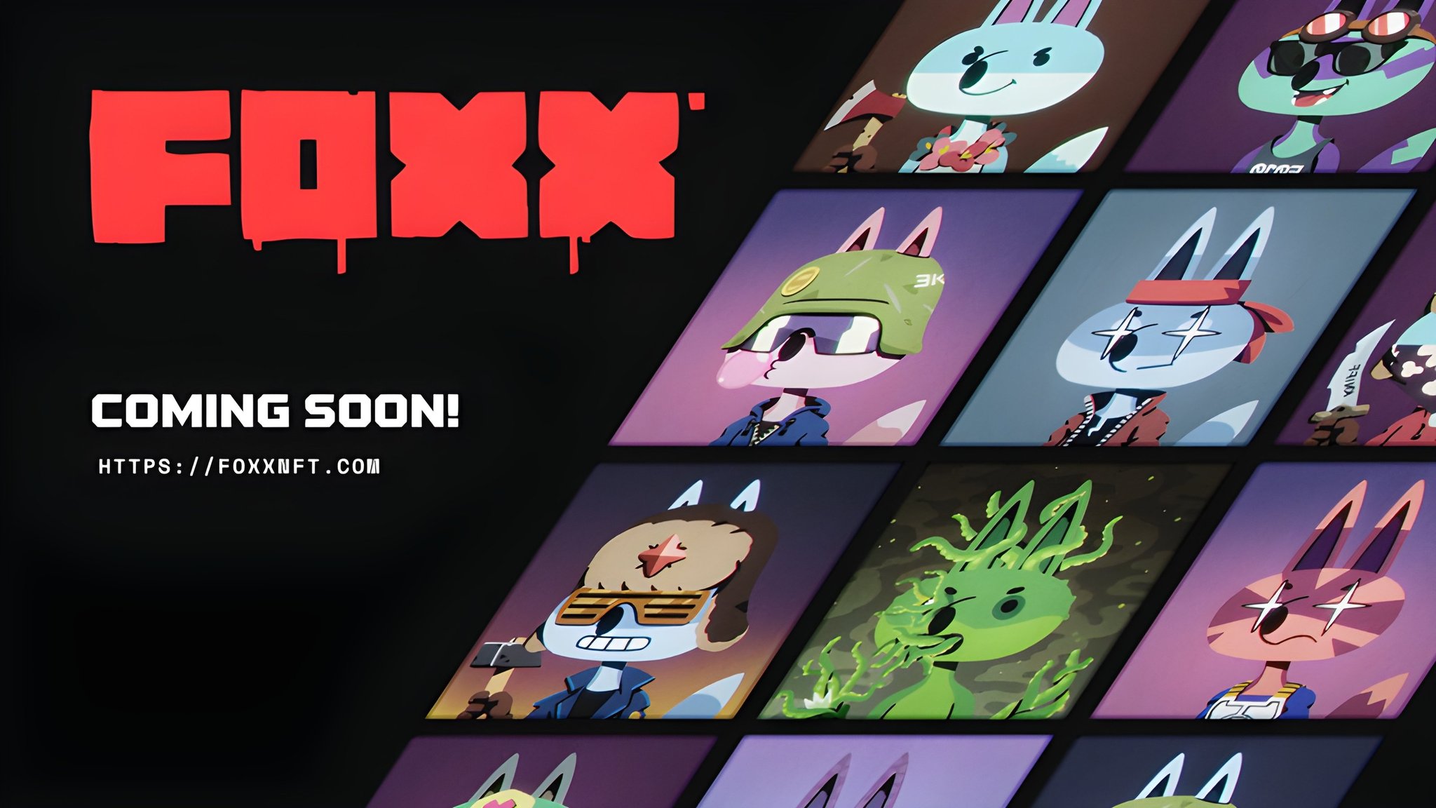 Digital fox avatar showcasing FOXX NFT rarity tiers for Fraction AI collection