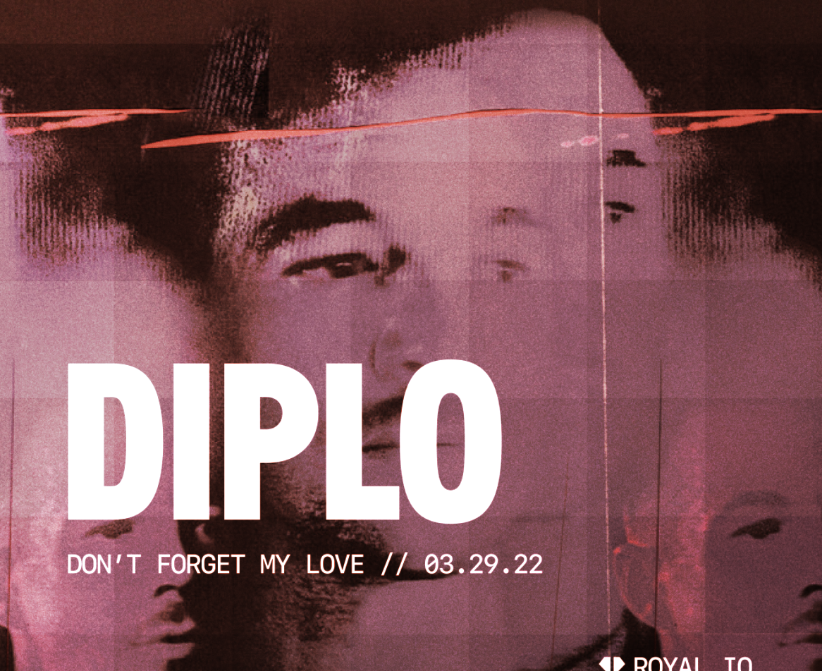 Diplo Don't Forget My Love tokenized royalties NFT tiers on Royal platform showing Gold Platinum Diamond levels blockchain music ownership