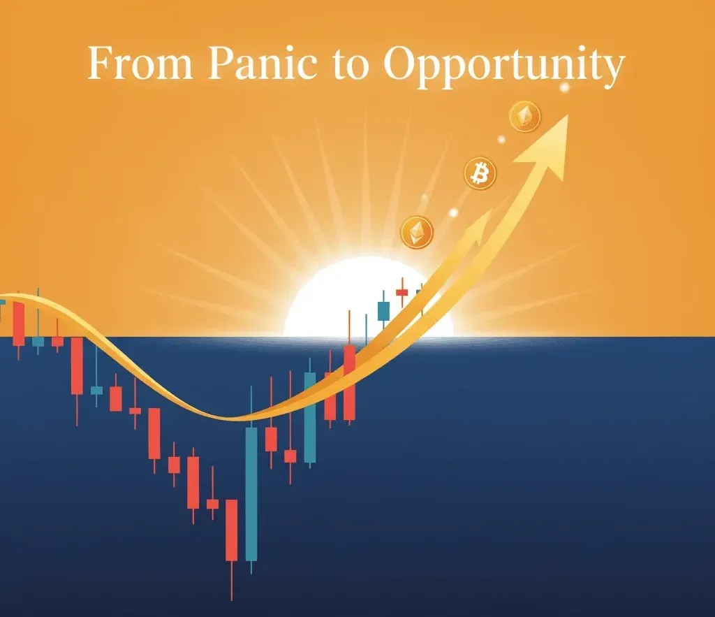Dramatic conceptual illustration of DeFi death spiral with liquid staking tokens (LSTs) depegging and cascading liquidations in crypto lending protocols