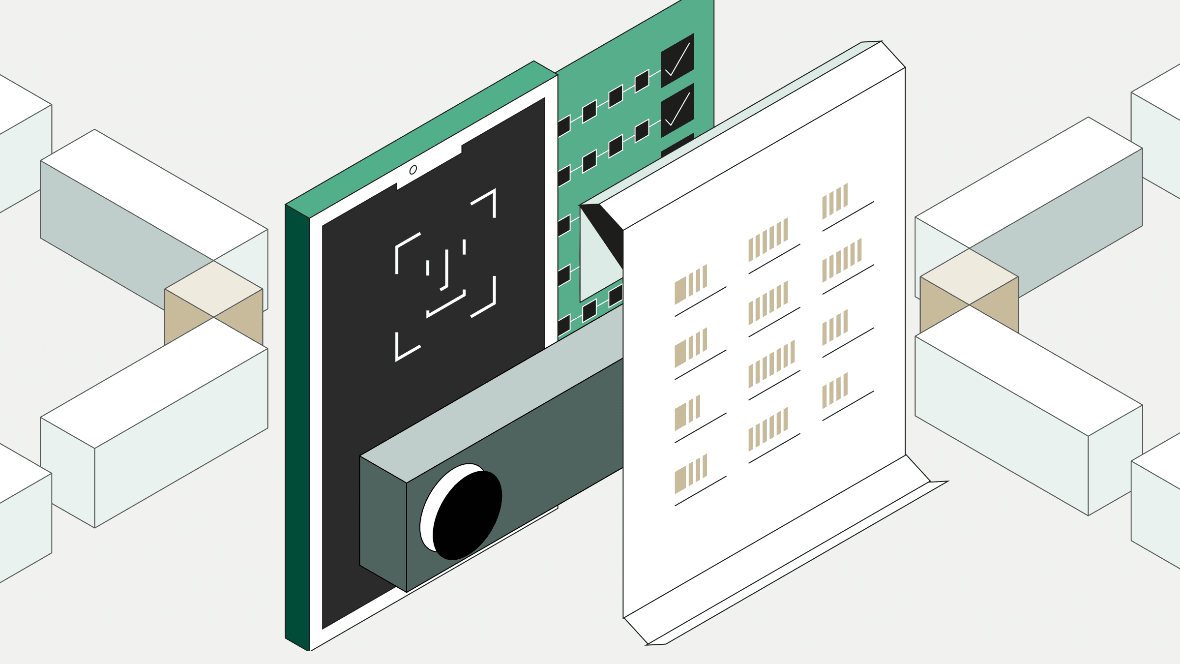 Dynamic graphic illustrating multi-signature escrow securing a global B2B invoice chain with stablecoins for cross-border payments