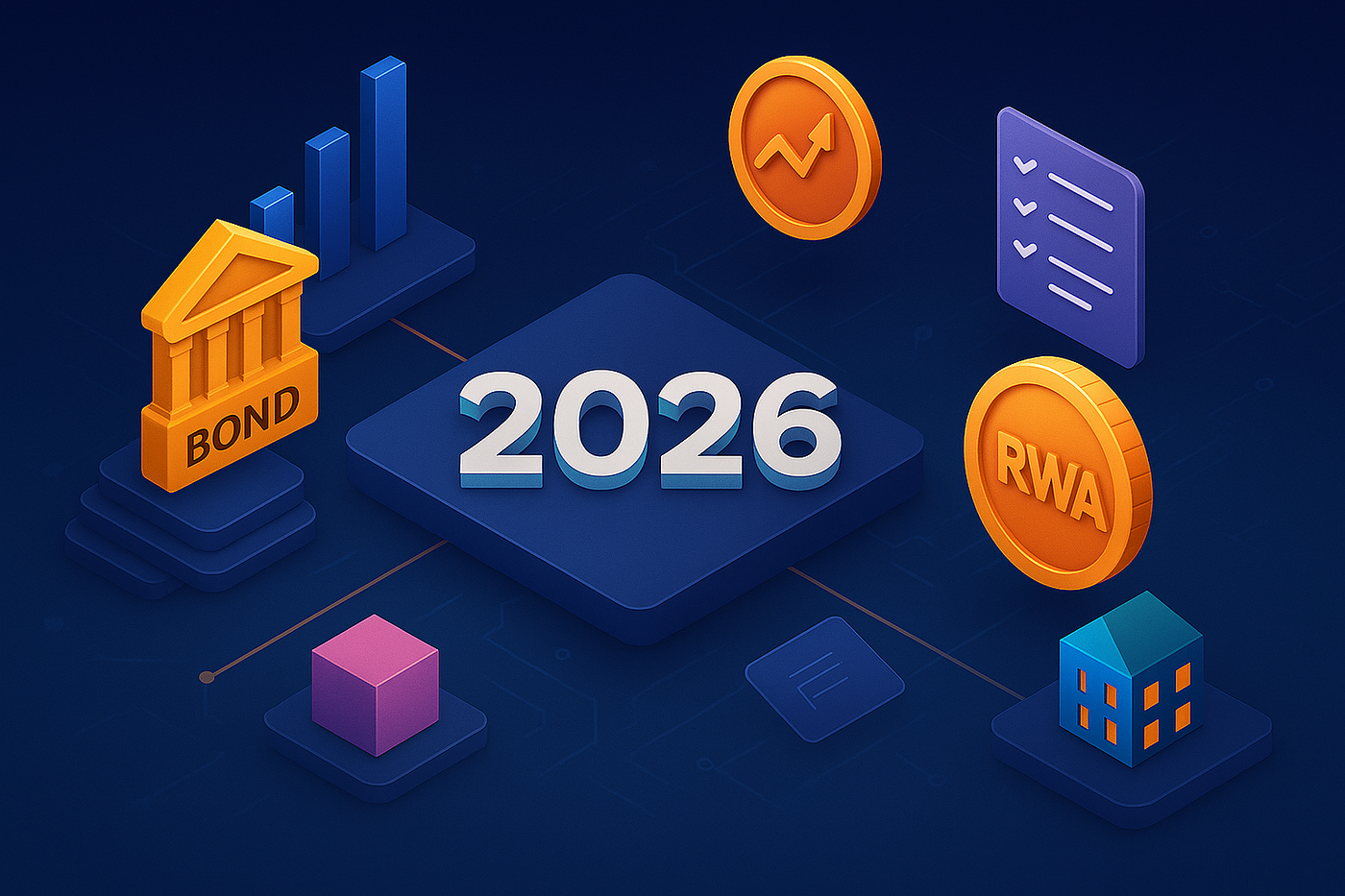 Dynamic graphic of SMEs unlocking instant invoice financing via RWA-backed stablecoins on blockchain, illustrating tokenized invoices and rapid liquidity access without bank delays
