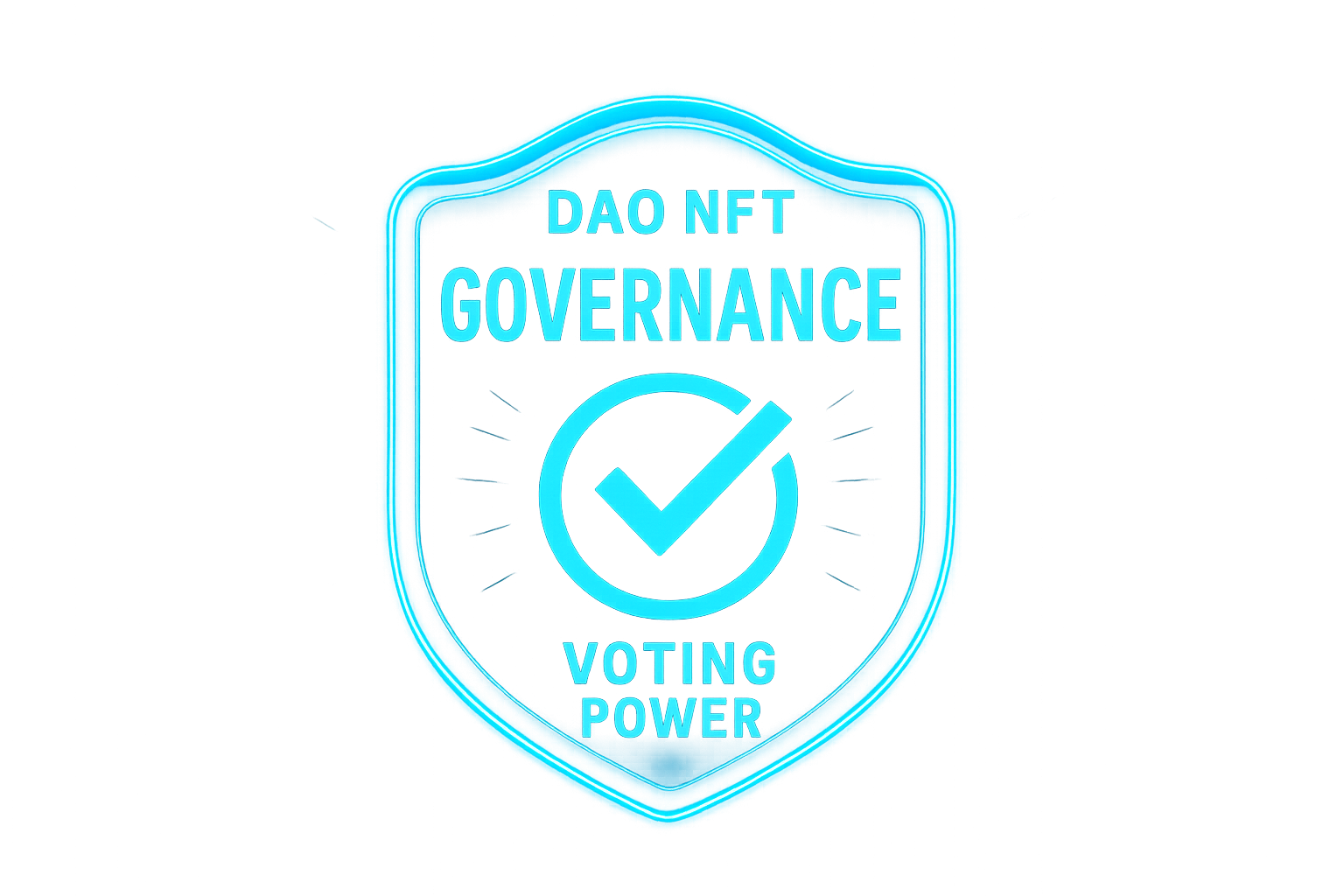 Dynamic digital illustration of a DAO contributor earning a glowing NFT governance badge unlocking voting power in decentralized autonomous organizations