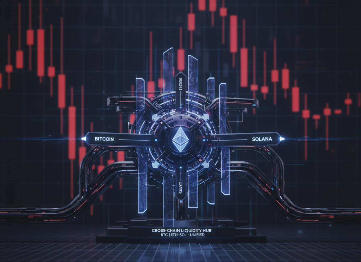 Dynamic visualization of L3 cross-chain bridges funneling liquidity into appchain pools for zero-slippage bootstrapping strategies in DeFi