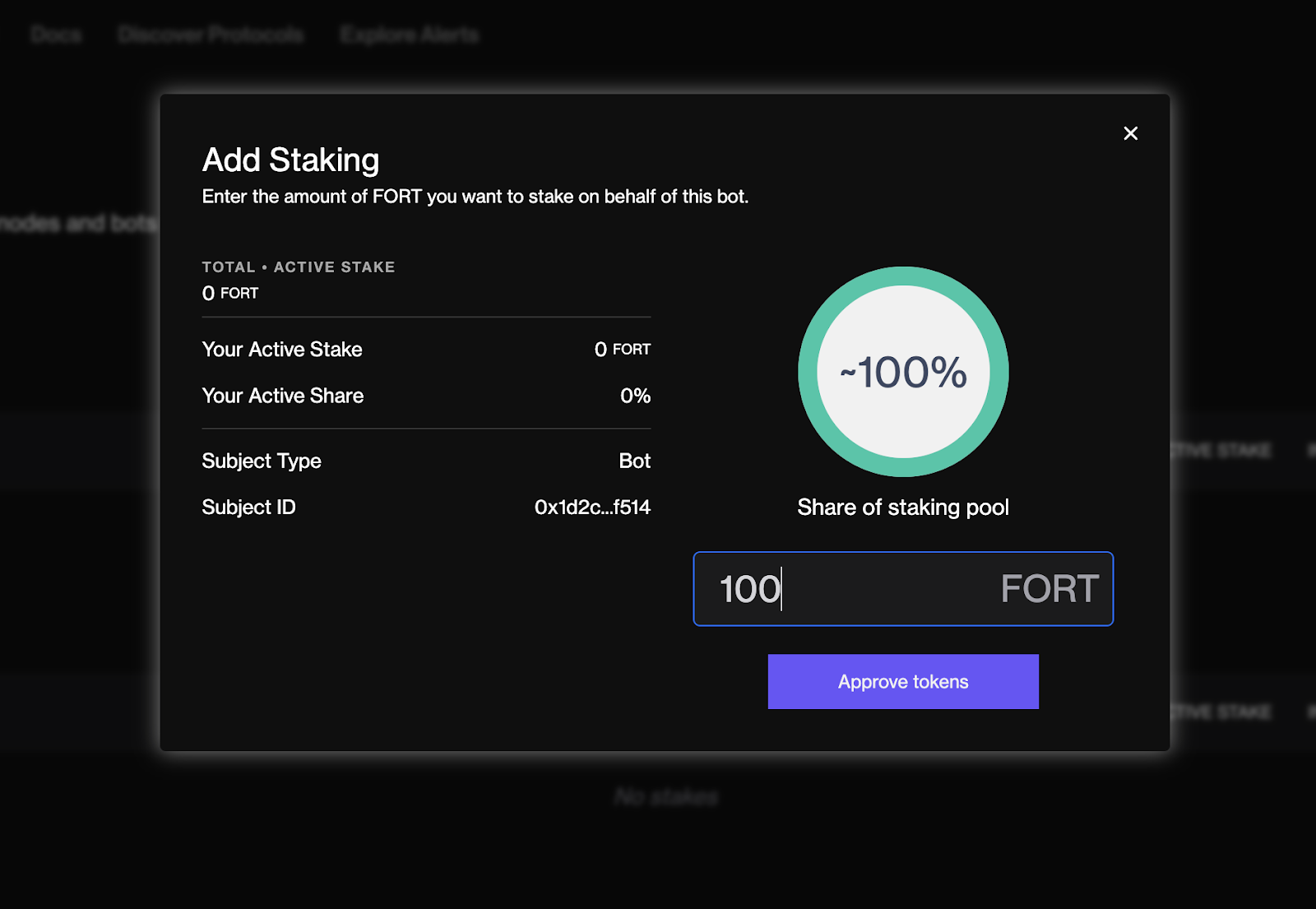 Forta Network bridge security agents dashboard