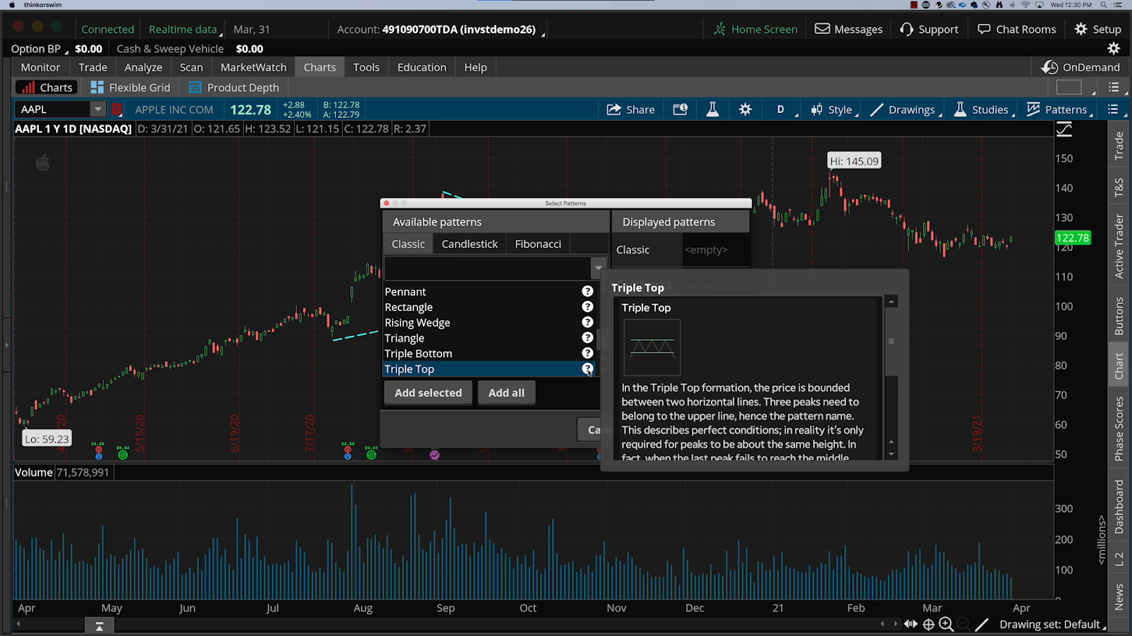 Kash prediction market music chart interface
