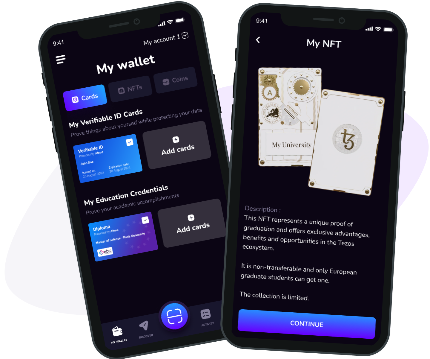 Altme decentralized identity wallet privacy dashboard