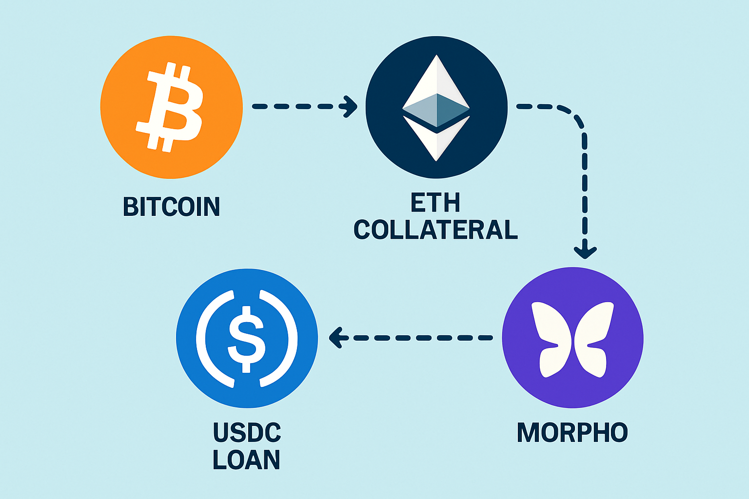 Bitcoin ETH collateral USDC loan Morpho