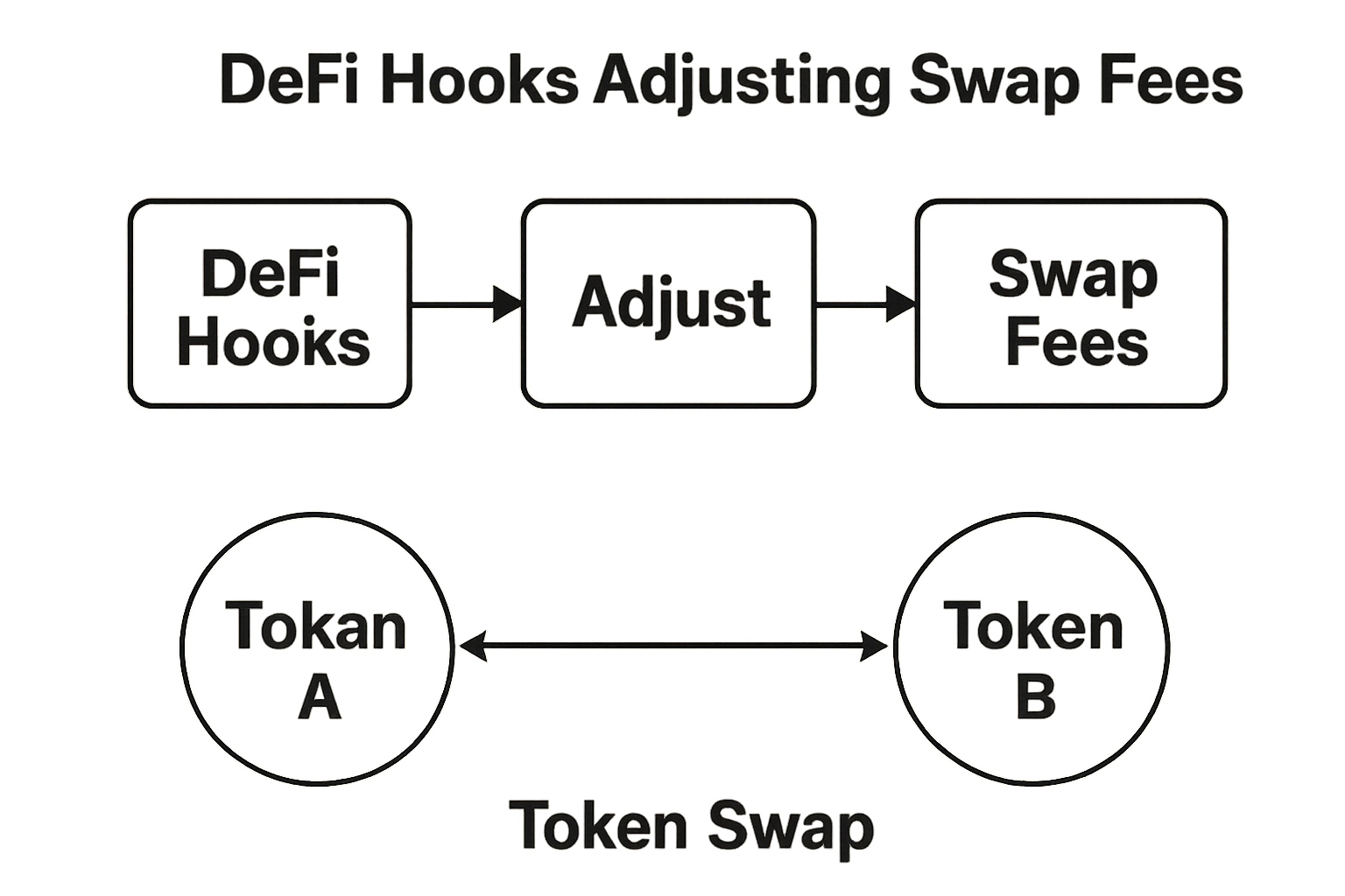 diagram of DeFi hooks adjusting swap fees