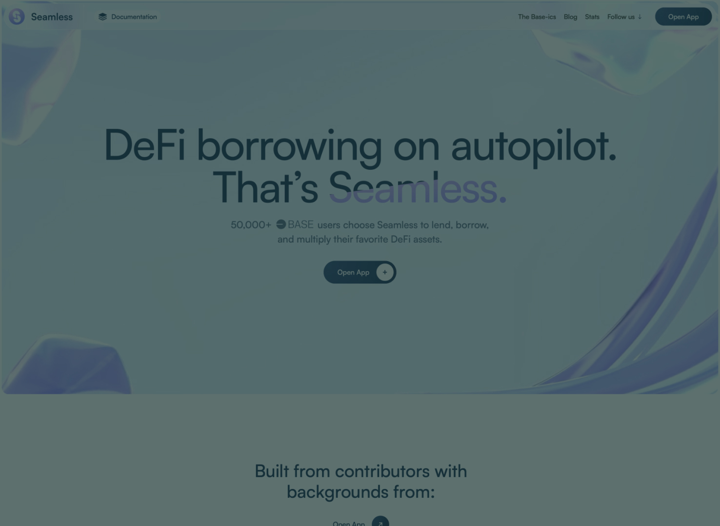 Seamless Protocol DeFi lending Base platform