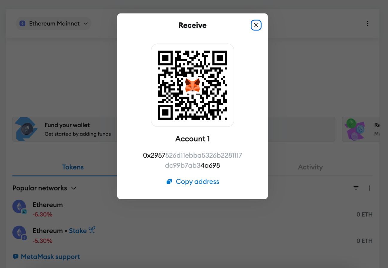 MetaMask wallet interface screenshot
