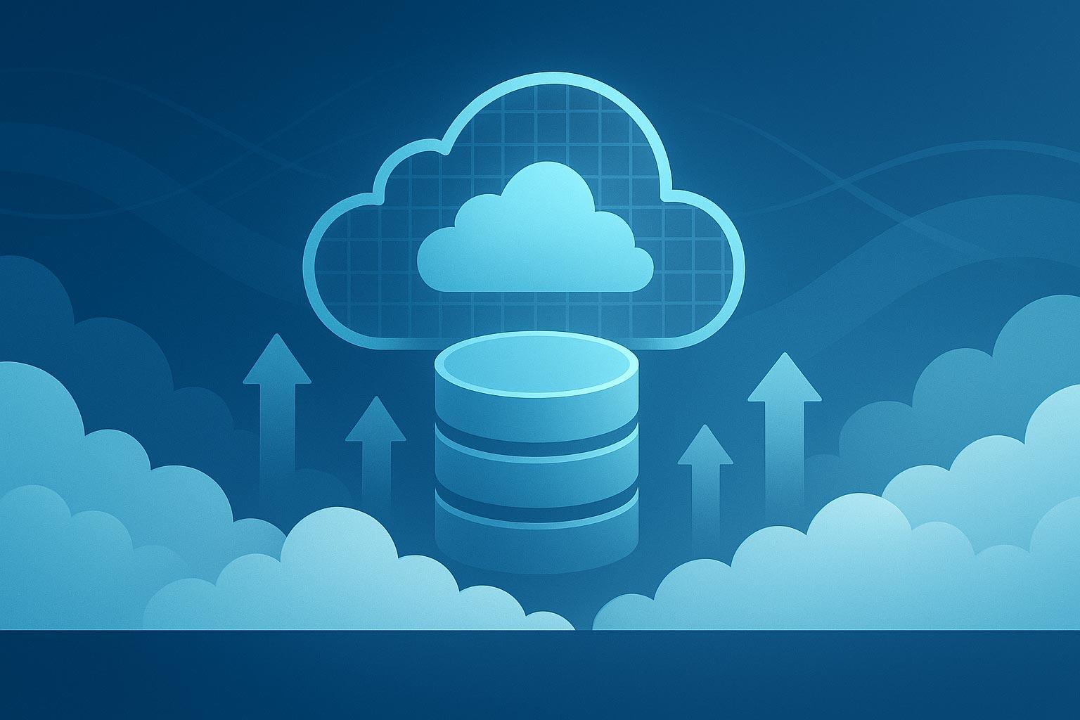 instant scalability cloud icon