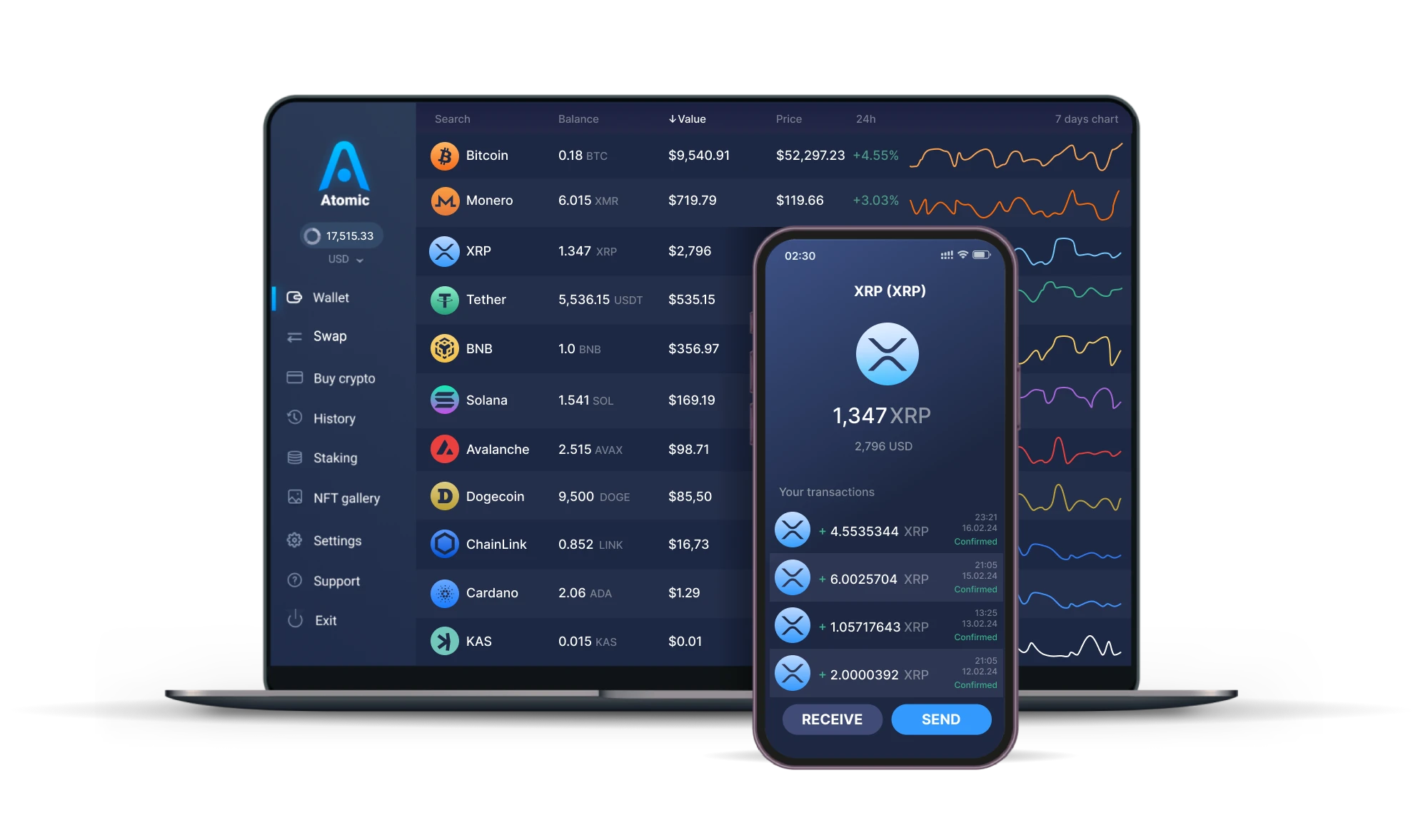 crypto wallet app screenshot