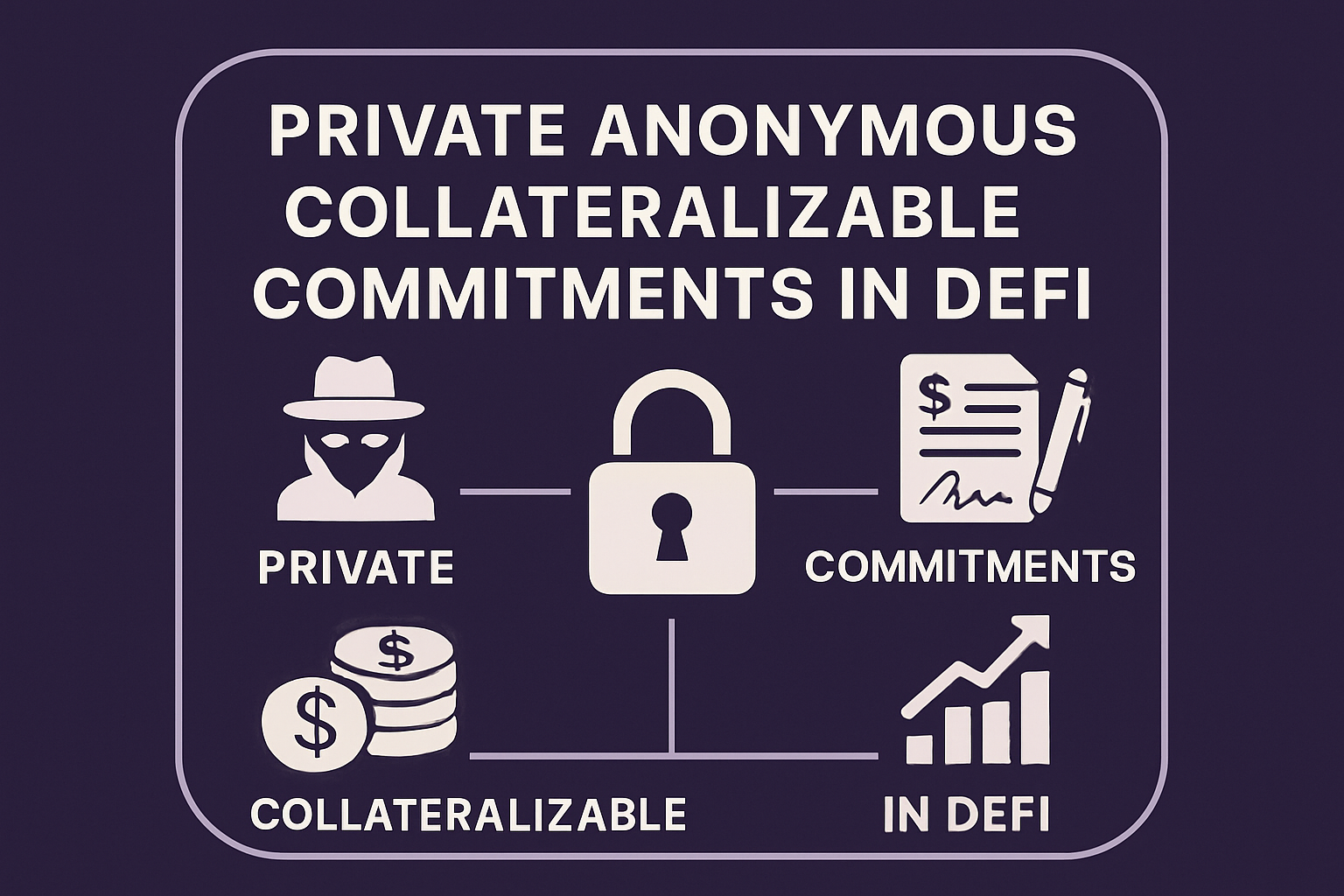 Private Anonymous Collateralizable Commitments in DeFi