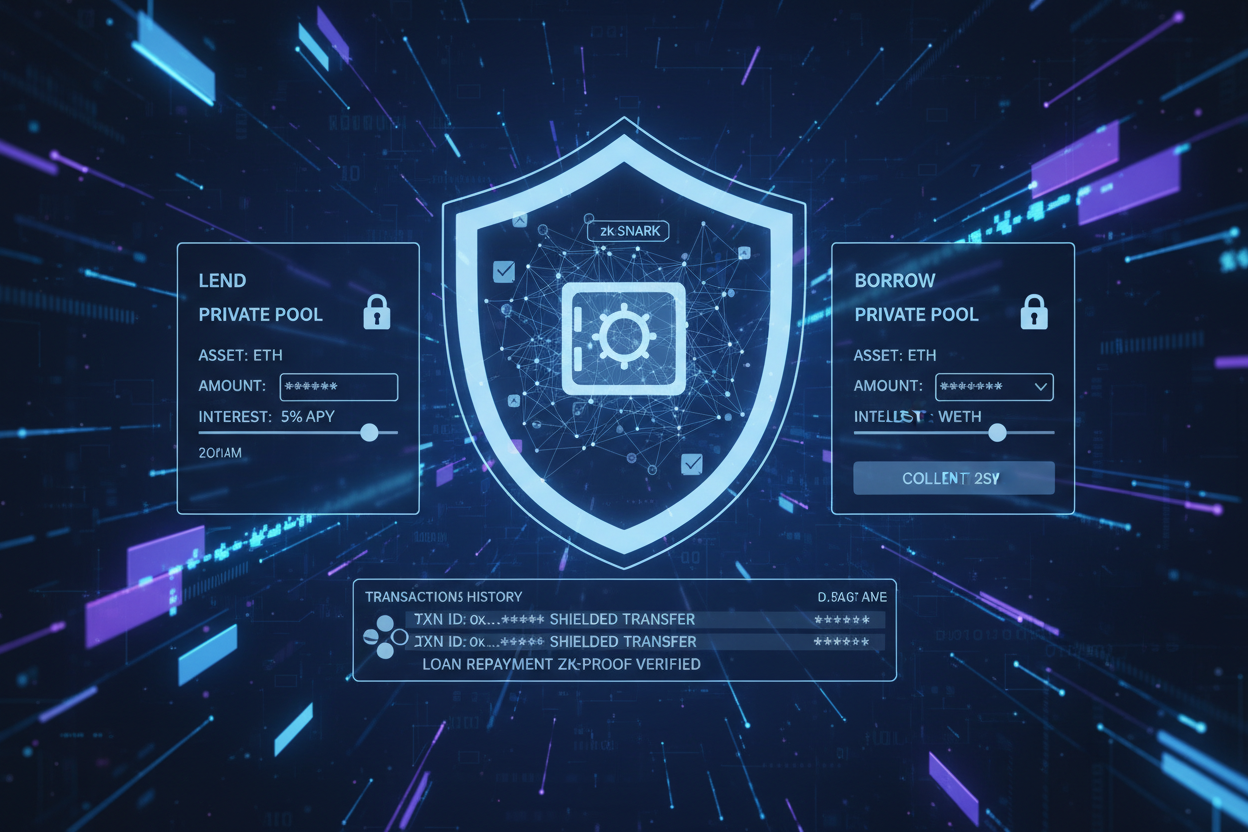shielded lending defi zk snark