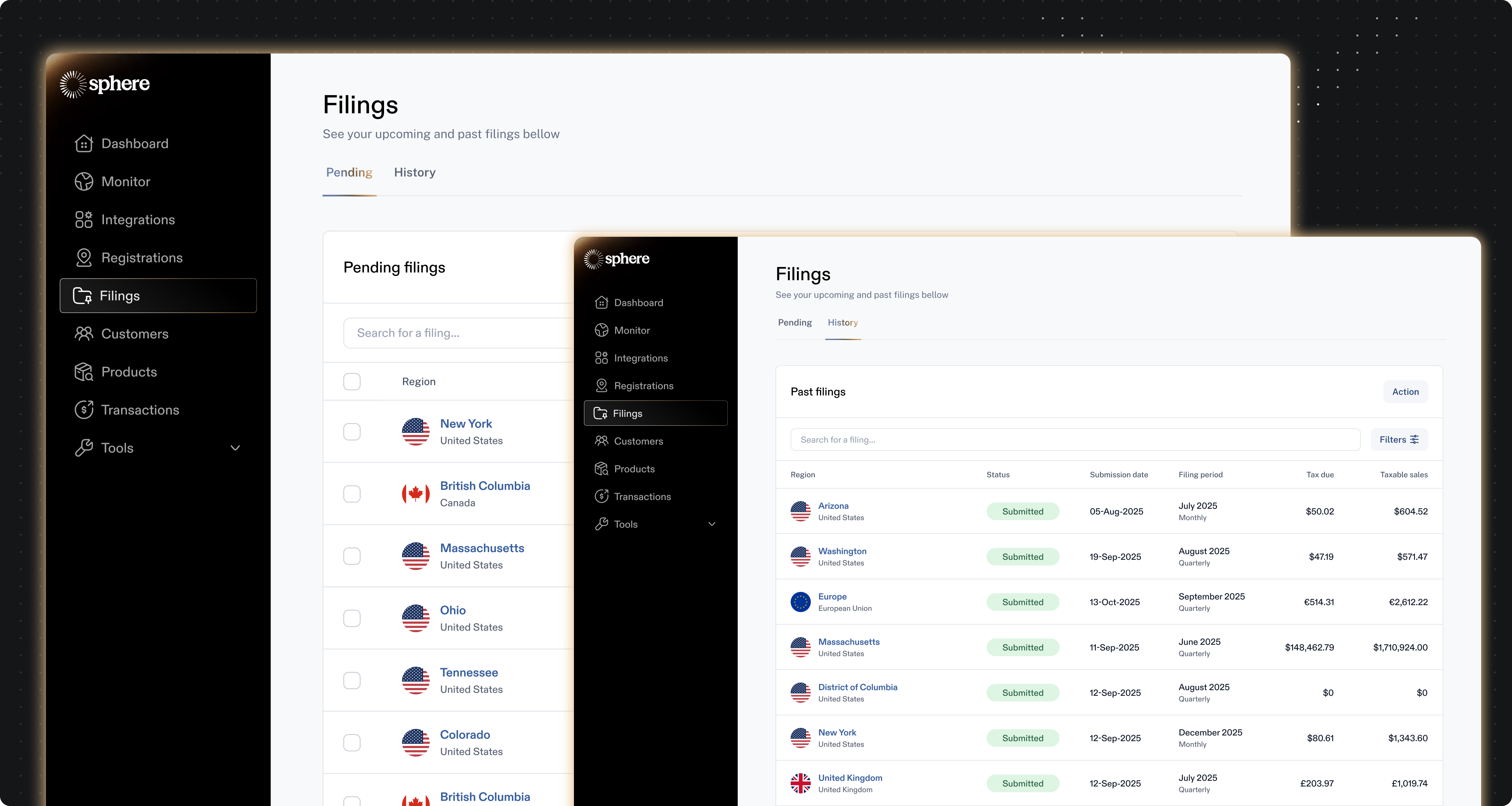 automated tax compliance dashboard