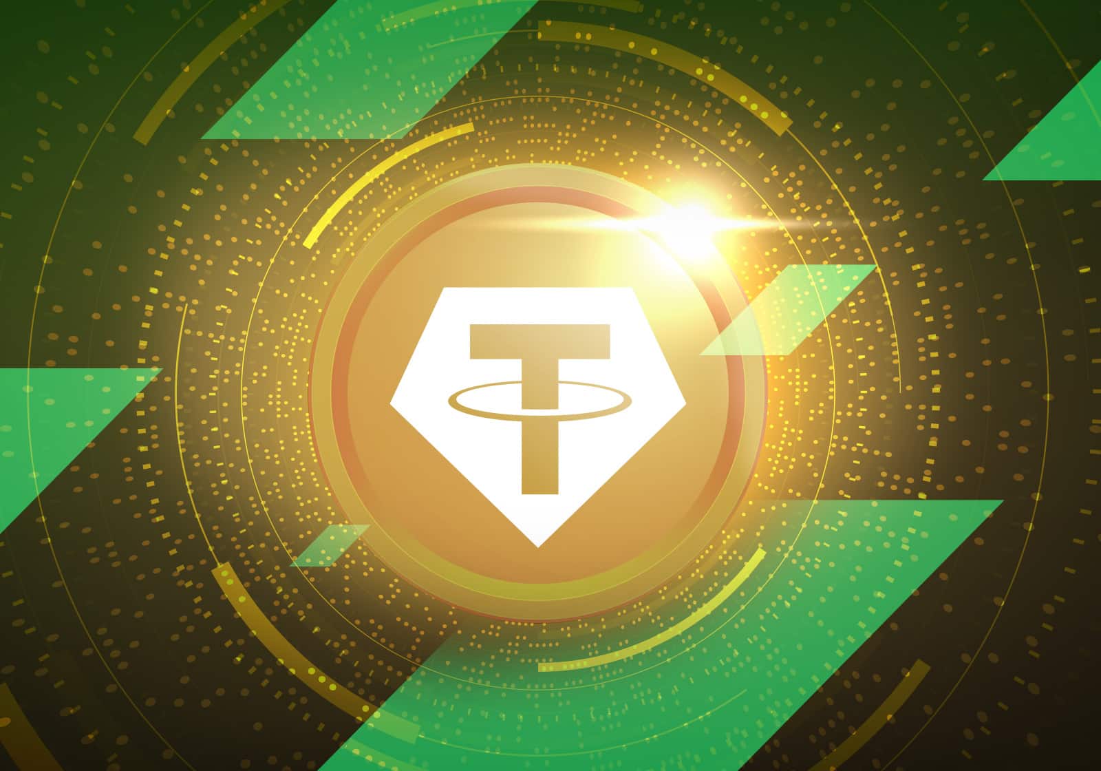 Tether Gold XAUT token logo and Swiss gold vault
