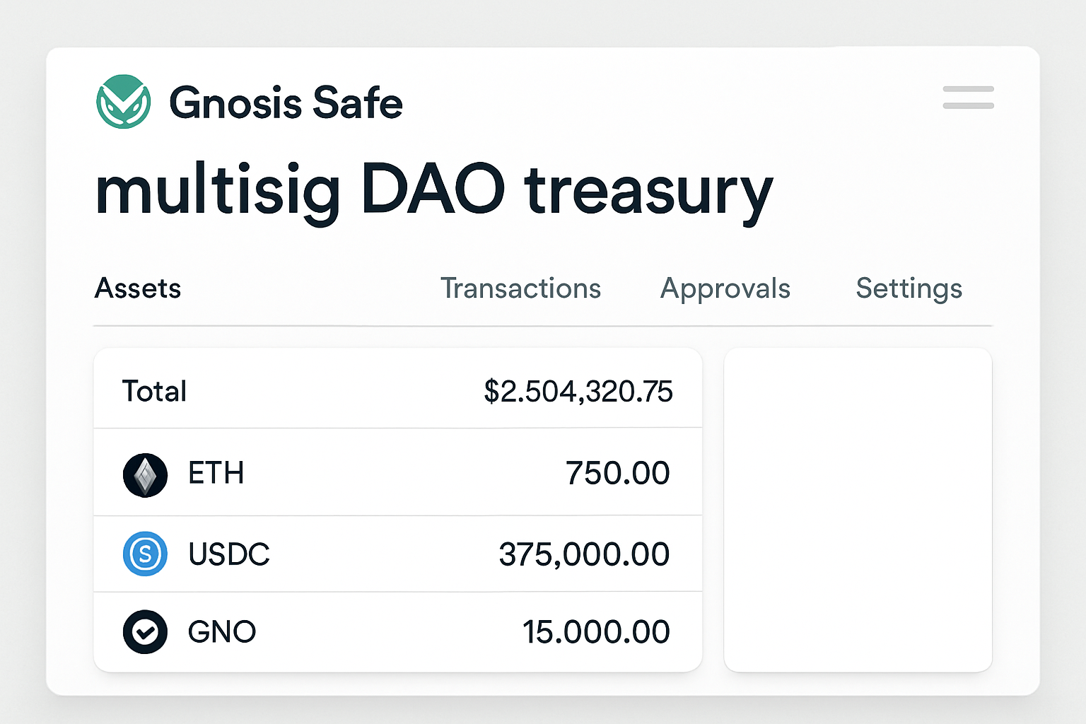 Gnosis Safe multisig DAO treasury