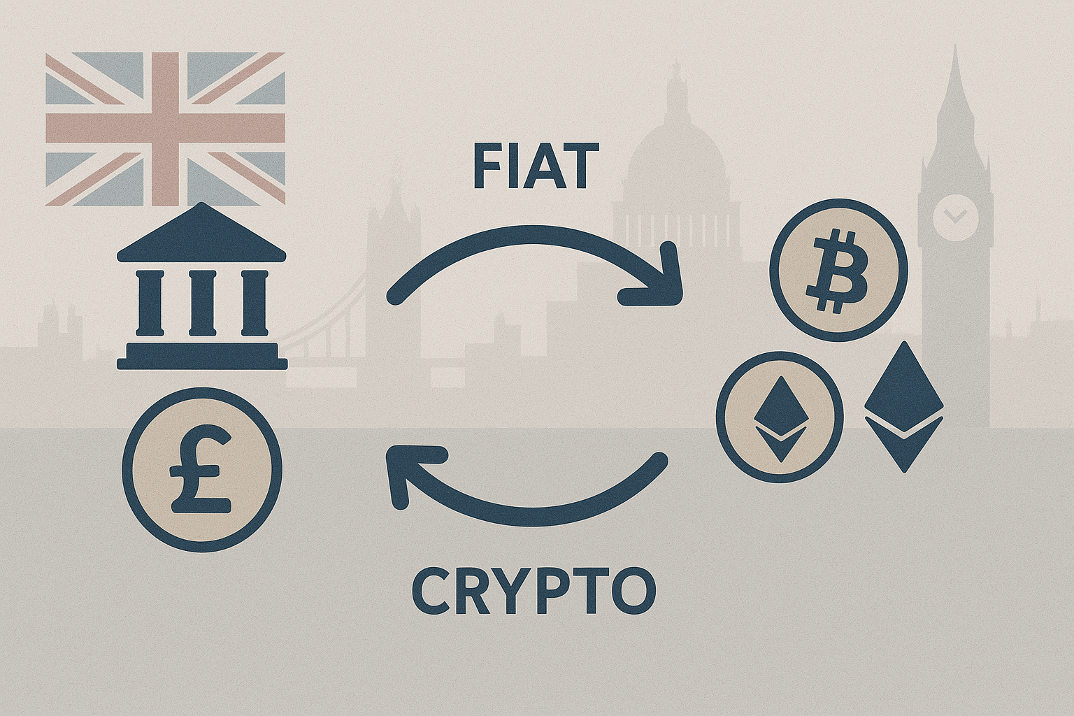 fiat crypto bridge illustration