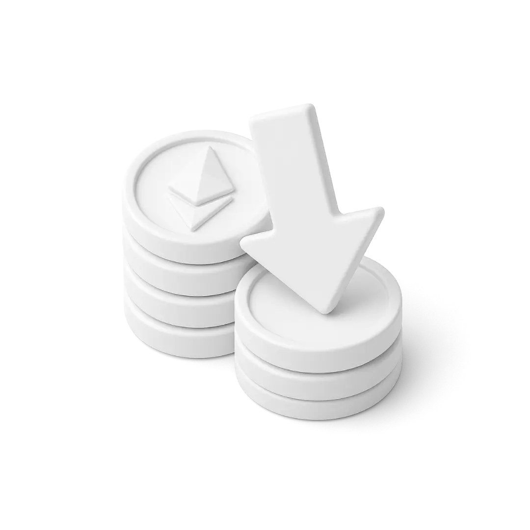 reduced fees icon crypto