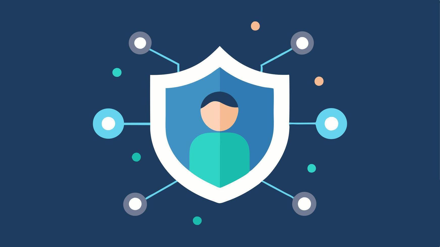 security shield icon blockchain