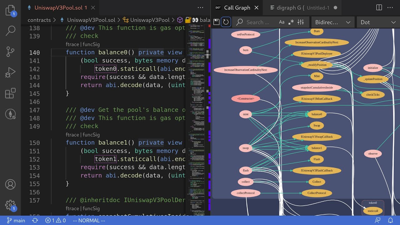 Solidity smart contract audit process screenshot