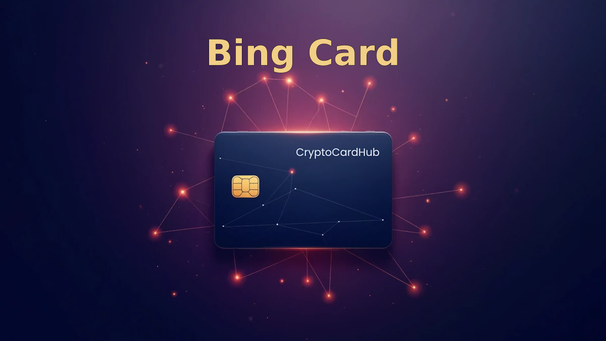 BingCard virtual crypto debit card interface