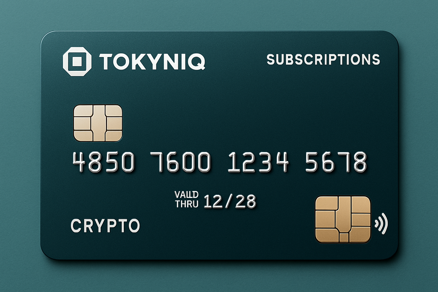 Tokyniq crypto card for subscriptions