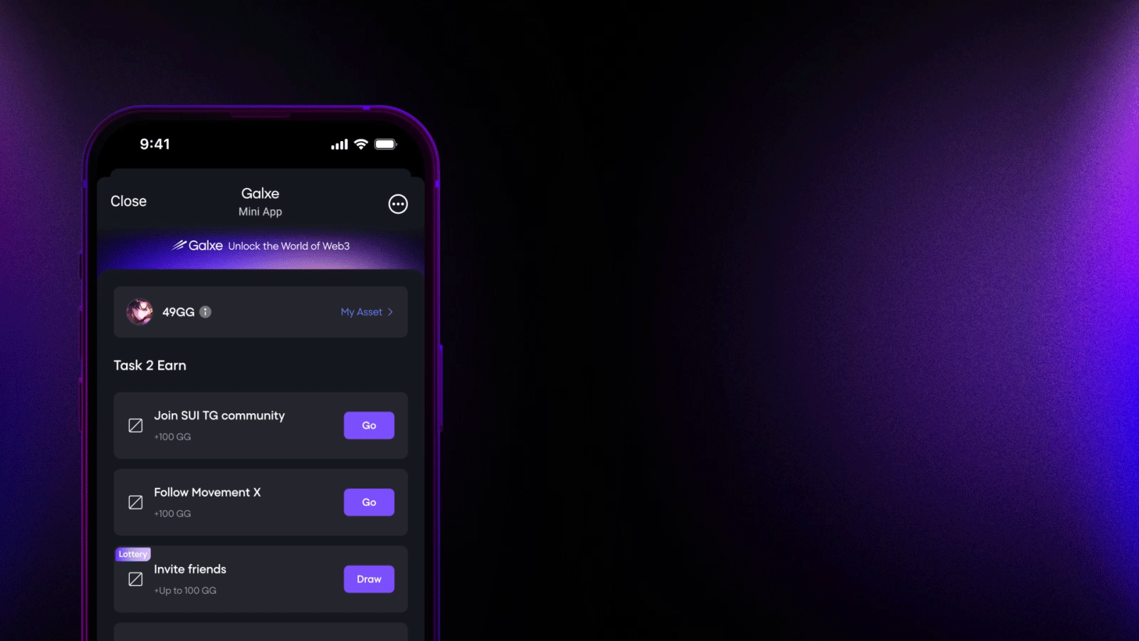 Ditto Quest Telegram Mini App interface