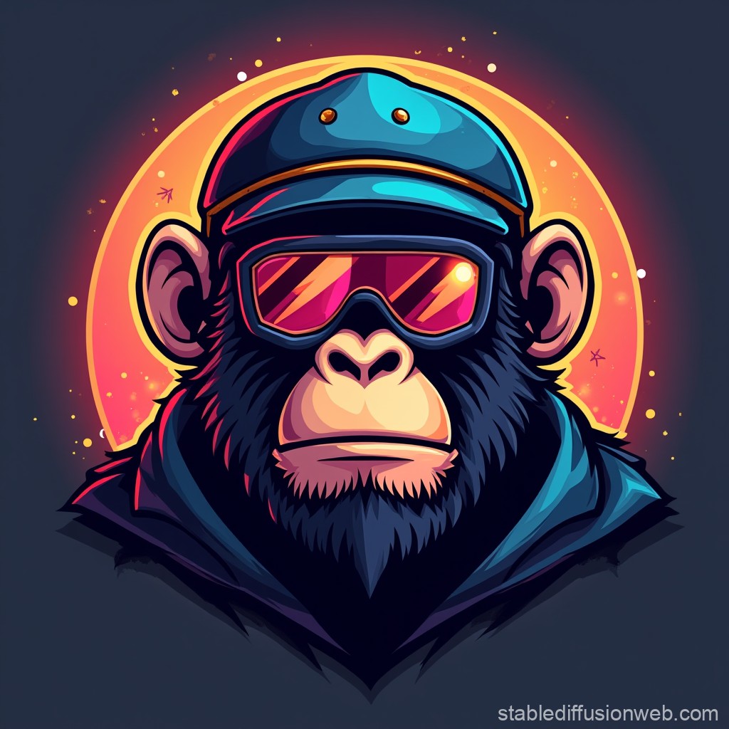 Monke Solana memecoin funny illustration